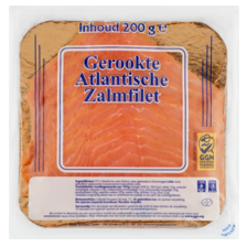 Gerookte Atlantische zalmfilet